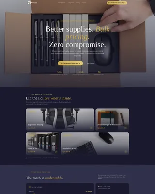 Wholesale Office Supplies Group Buy Landing Page