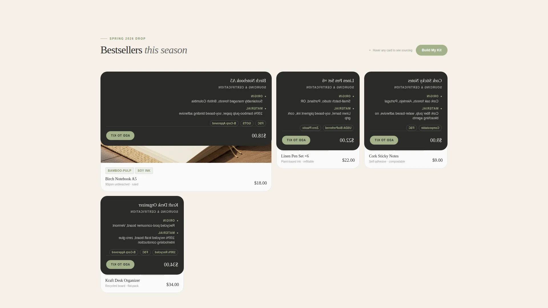 Sustainable Office Supplies Landing Page Template