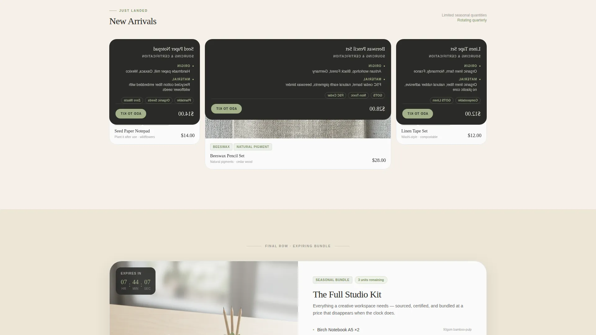 Sustainable Office Supplies Landing Page Template