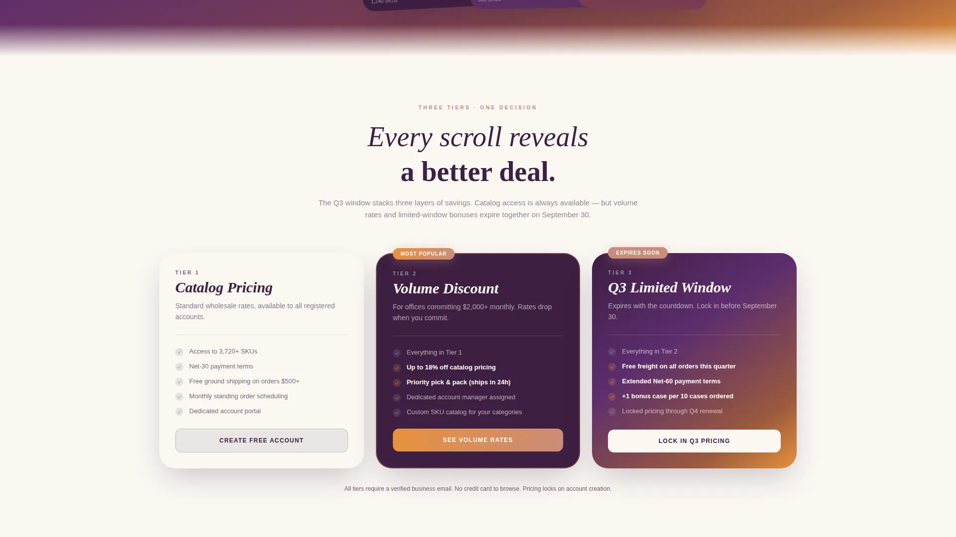 B2B Office Supplies Wholesale Landing Page Template
