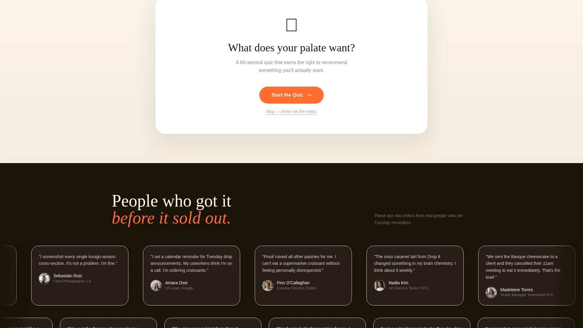 Exclusive Bakery Landing Page Template | Bento Grid