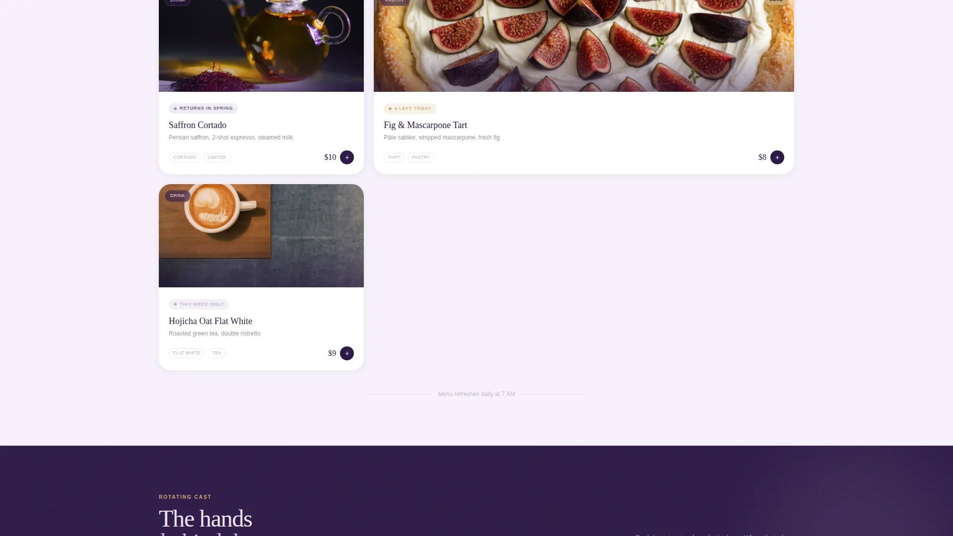 Luxe Café Landing Page Template for On-Demand Brands