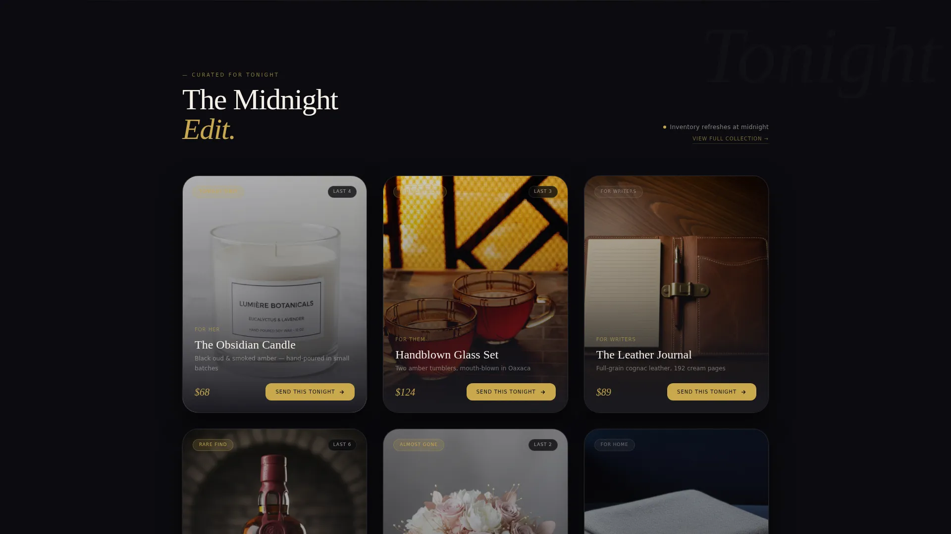 Luxe On-Demand Gift Shop Landing Page Template