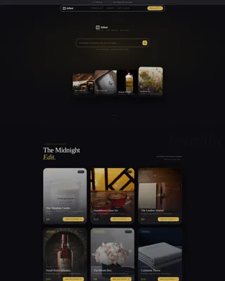 Luxe On-Demand Gift Shop Landing Page Template