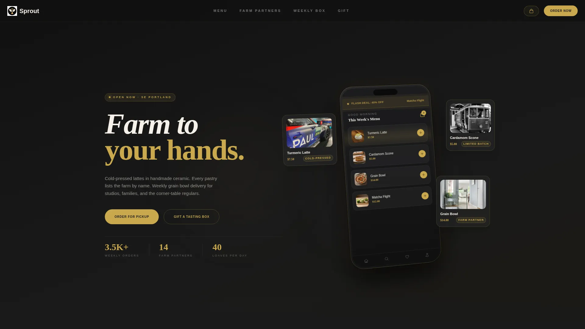 Artisan Café Landing Page Template | Luxe Minimal