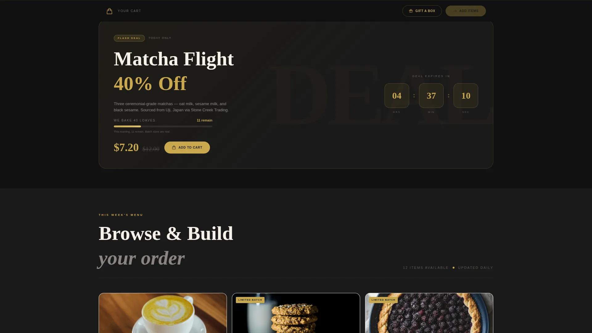 Artisan Café Landing Page Template | Luxe Minimal