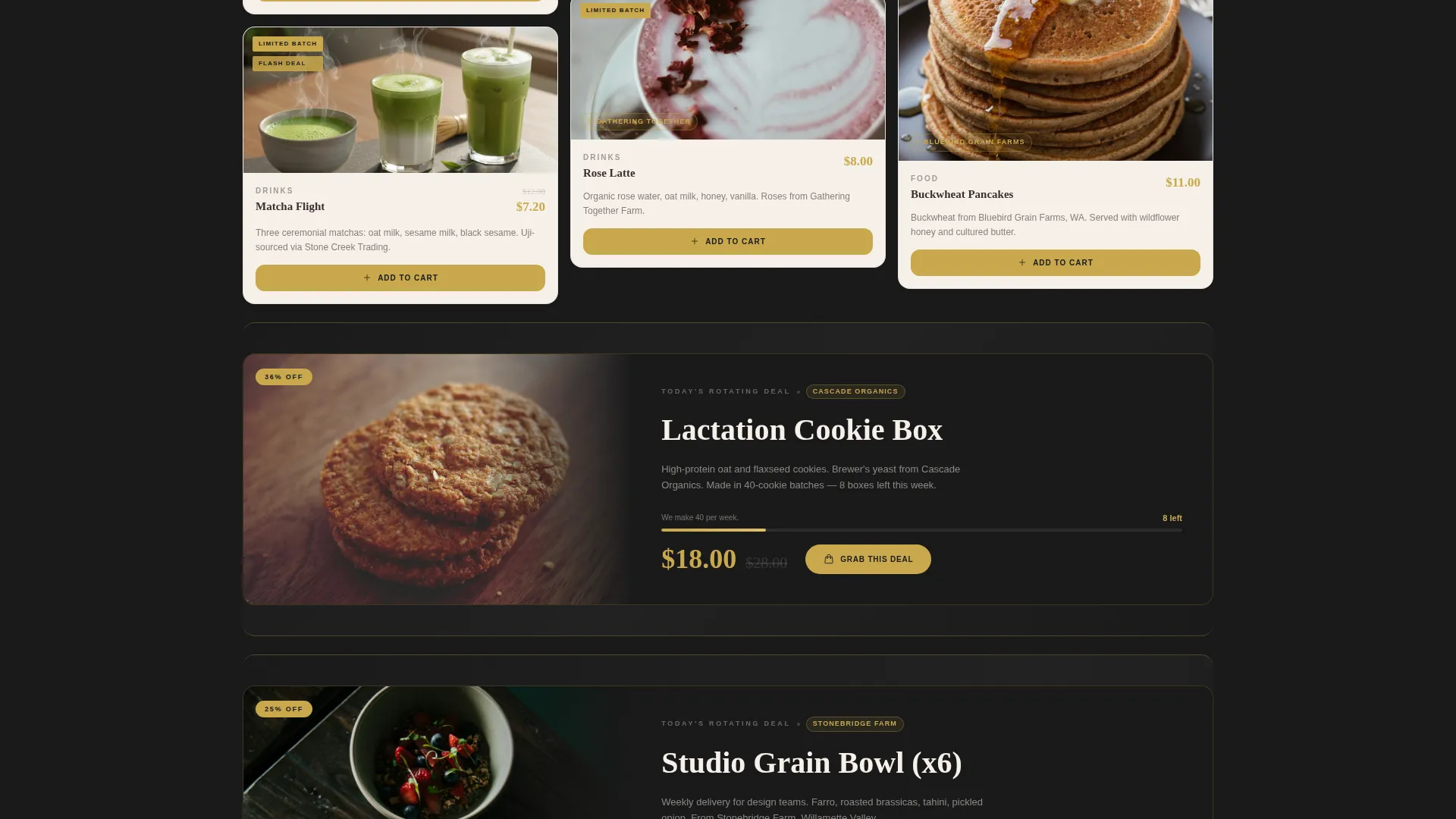 Artisan Café Landing Page Template | Luxe Minimal