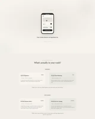 Organic Laundry Pickup Landing Page Template