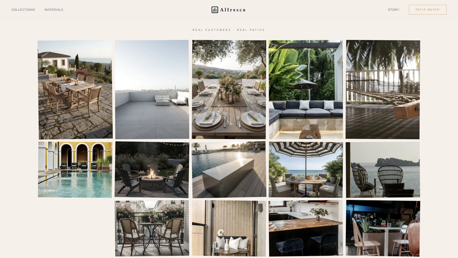 Elegant Outdoor Patio Furniture Landing Page Template