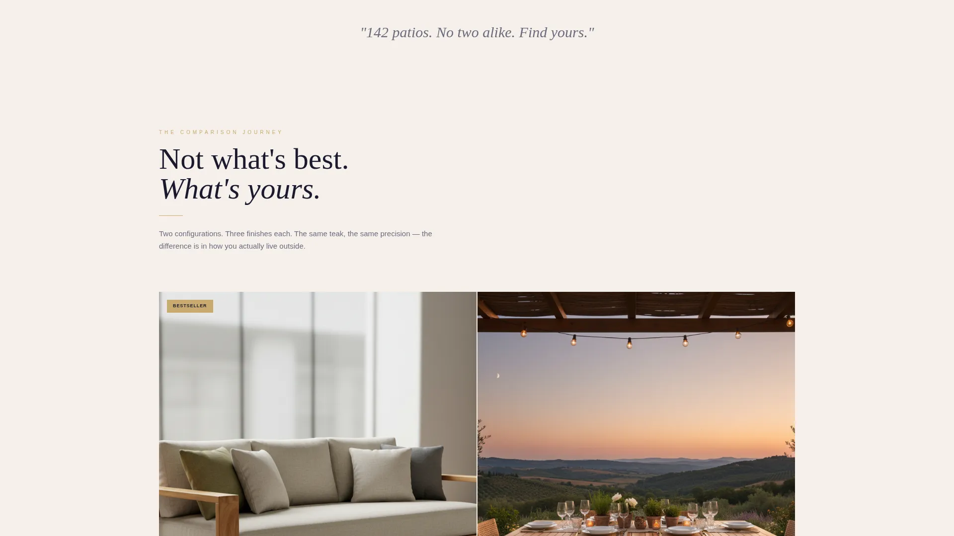 Elegant Outdoor Patio Furniture Landing Page Template
