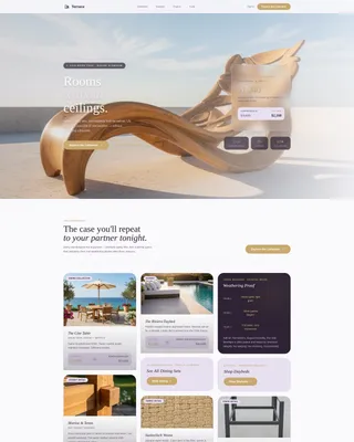 Luxe Outdoor Furniture Landing Page Template