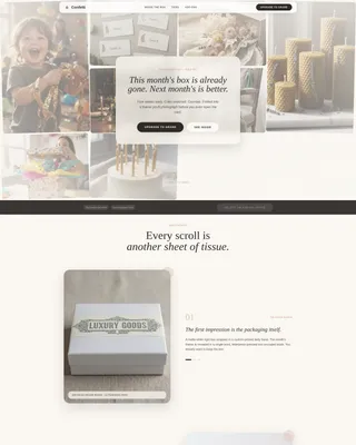Curated Party Subscription Box Landing Page Template