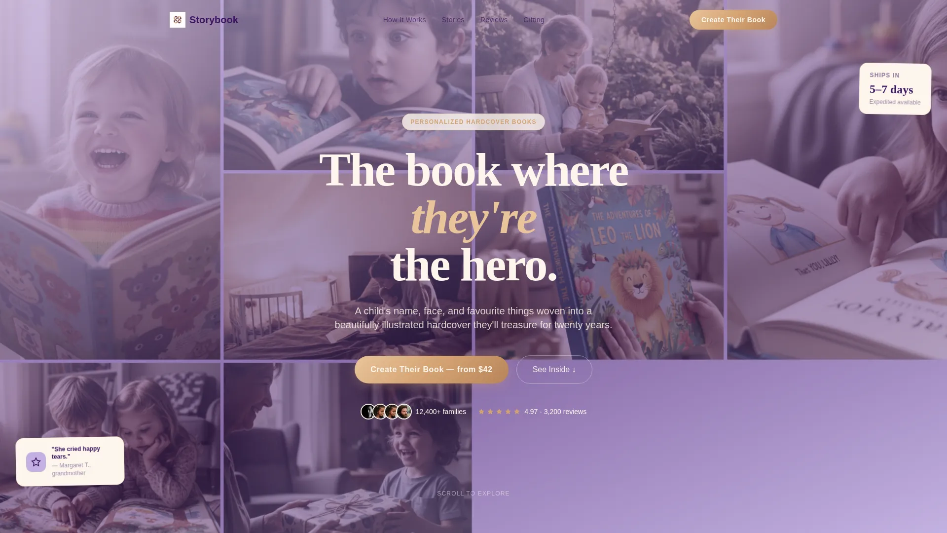 Personalized Children's Book Landing Page Template
