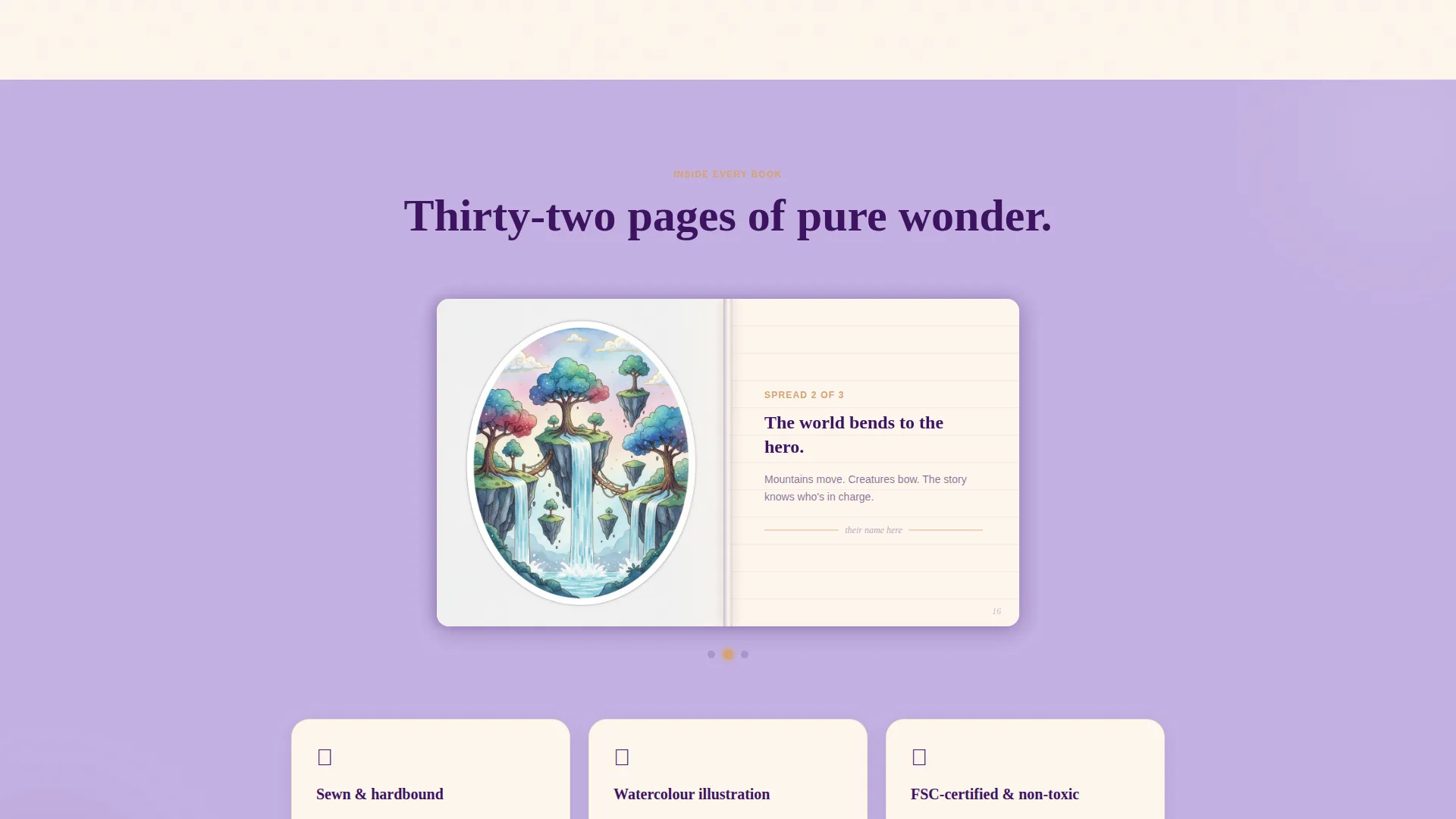 Personalized Children's Book Landing Page Template