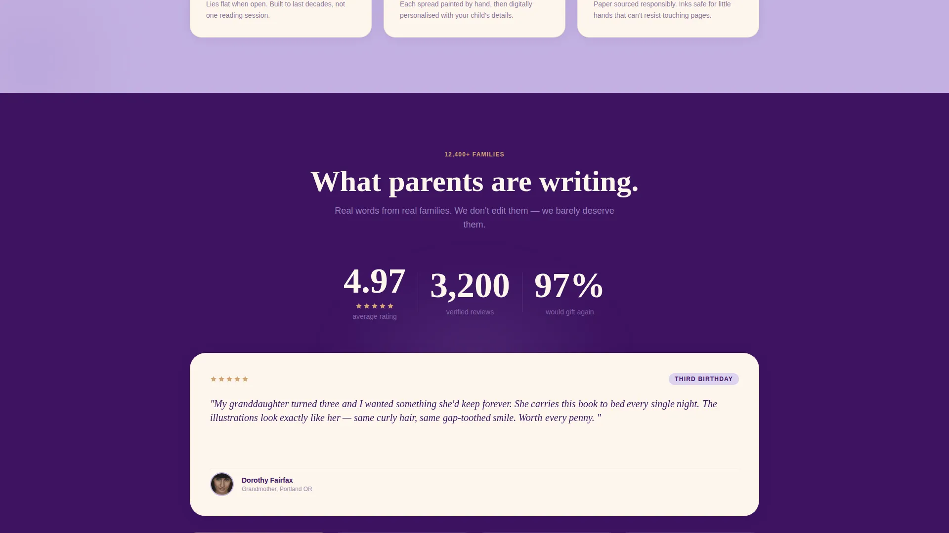 Personalized Children's Book Landing Page Template