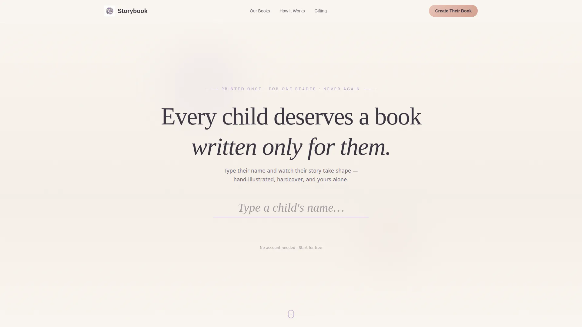 Personalized Children's Book Landing Page Template