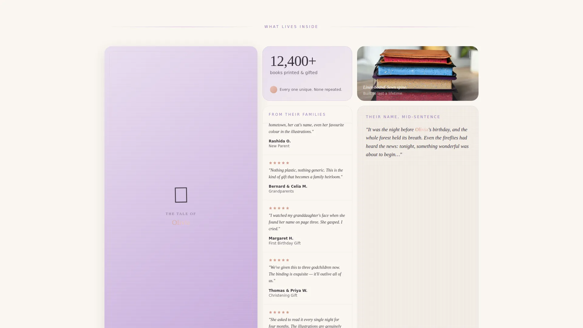 Personalized Children's Book Landing Page Template