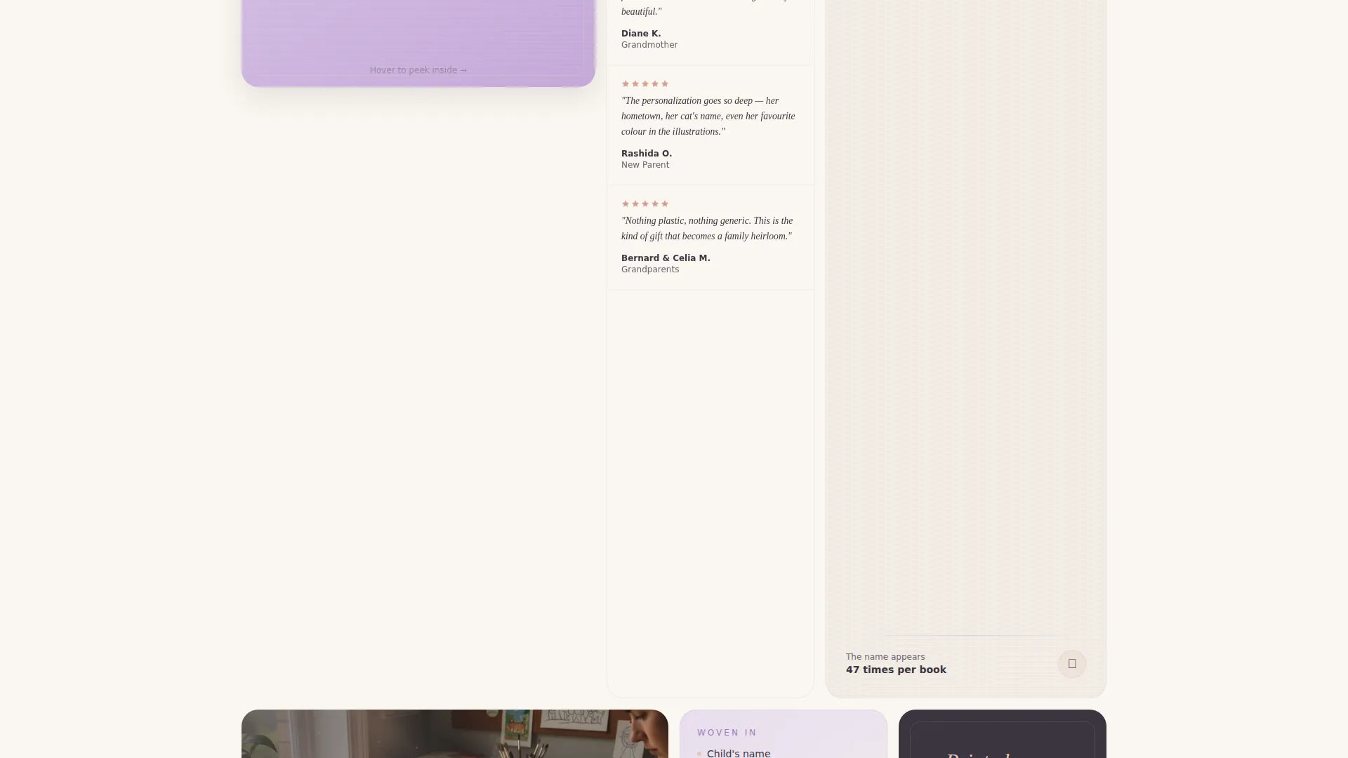 Personalized Children's Book Landing Page Template