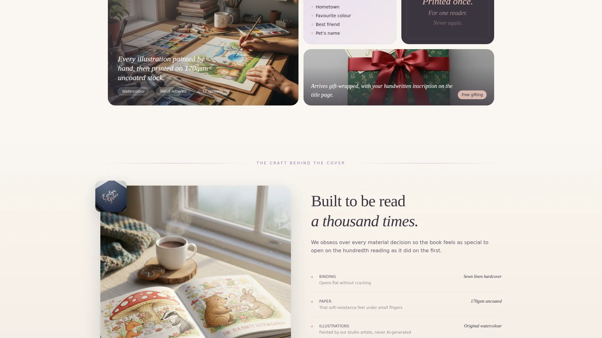 Personalized Children's Book Landing Page Template
