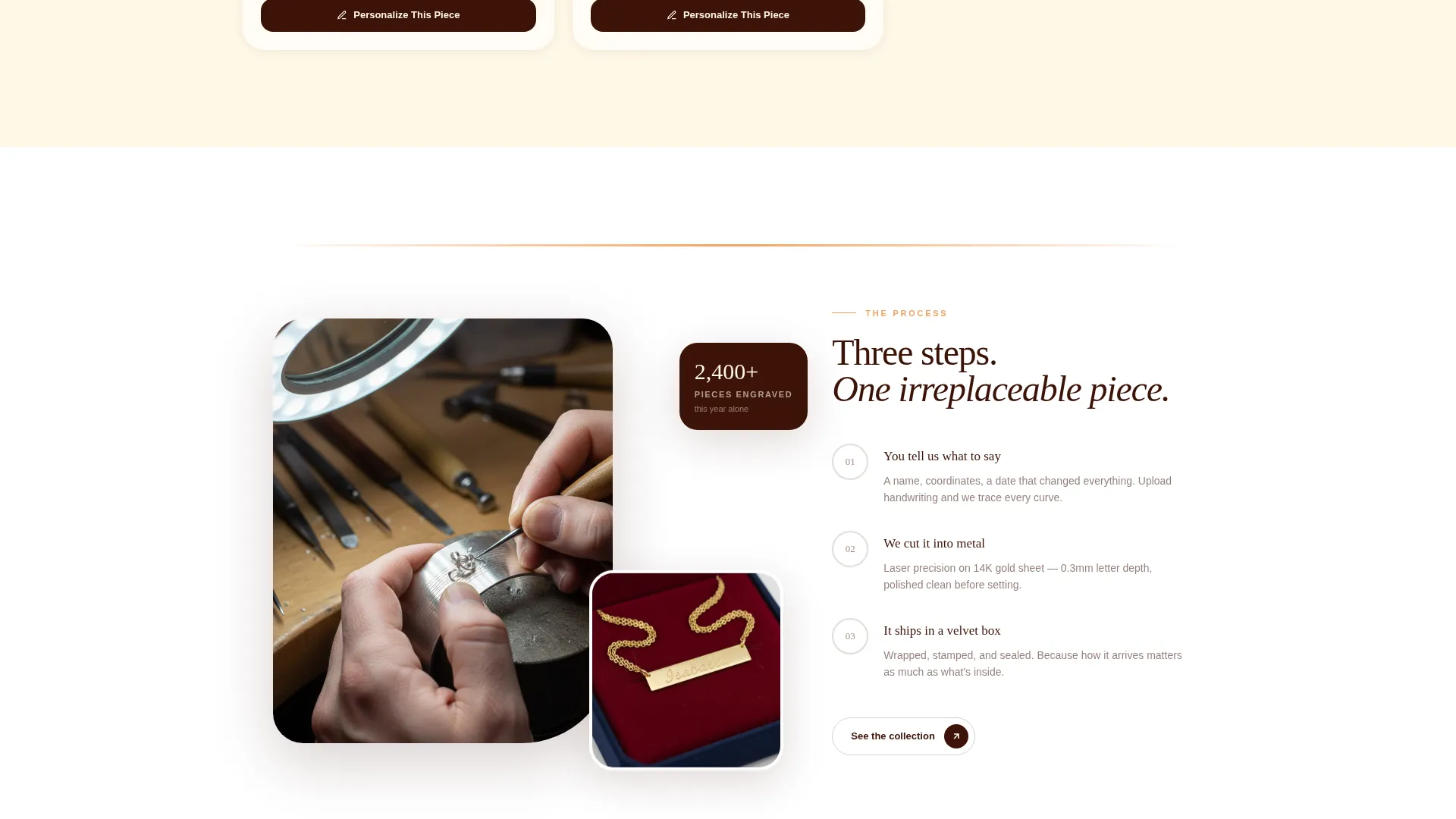 Personalized Jewelry Boutique Landing Page Template