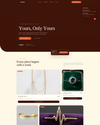 Personalized Jewelry Boutique Landing Page Template