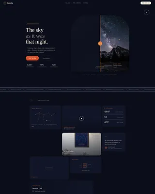 Personalized Star Map Bento Grid Landing Page