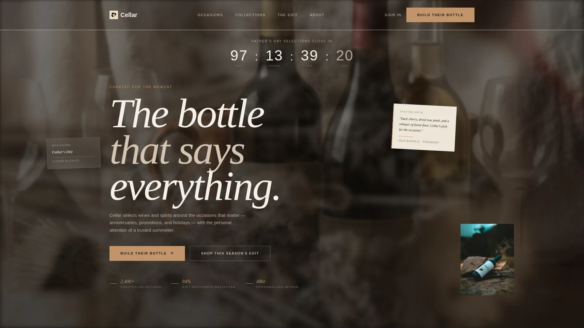 Luxe Wine & Spirits Landing Page Template