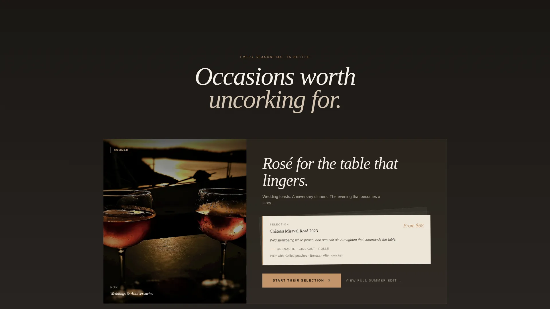 Luxe Wine & Spirits Landing Page Template