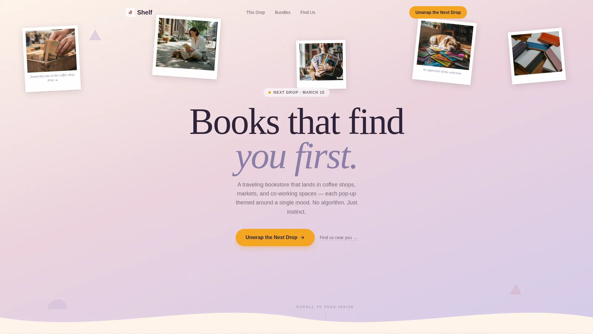 Whimsical Pop-Up Bookstore Landing Page Template