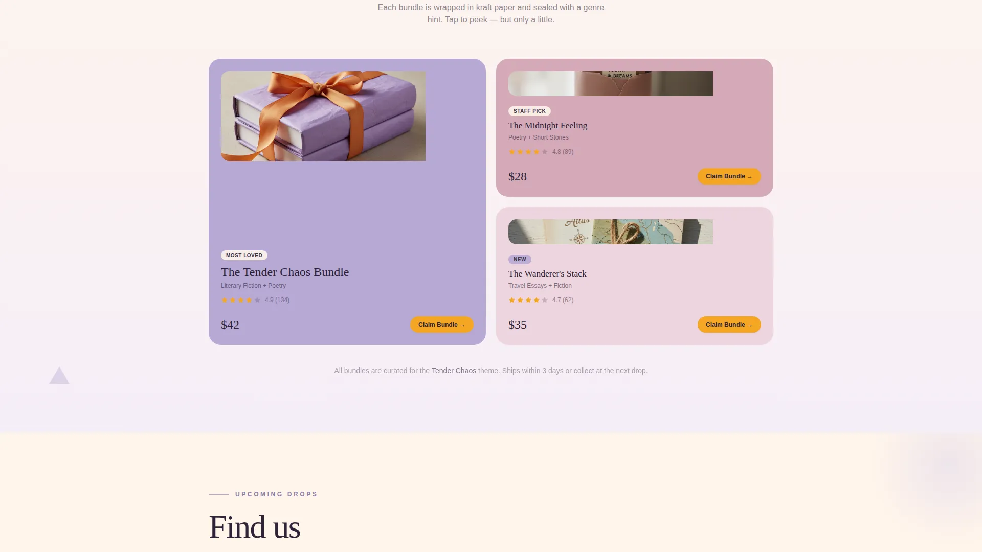 Whimsical Pop-Up Bookstore Landing Page Template