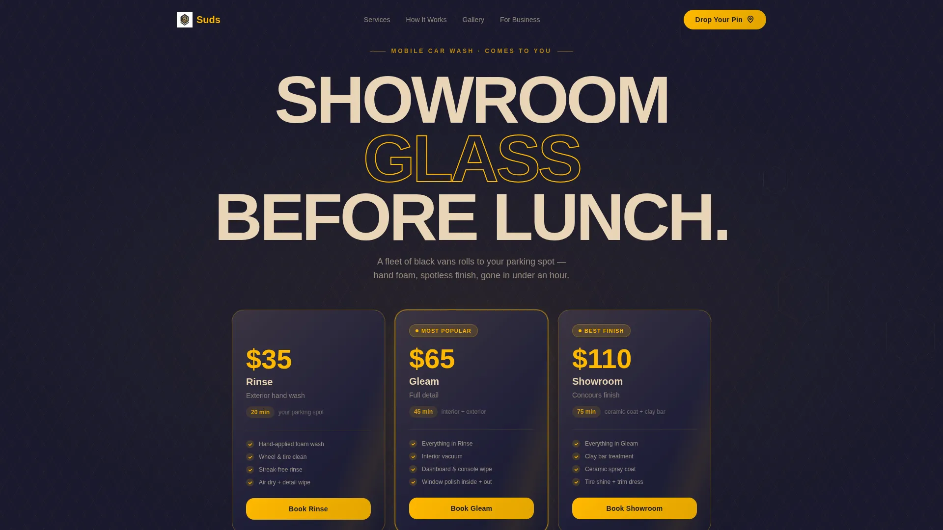 Mobile Car Wash Pop-Up Landing Page Template