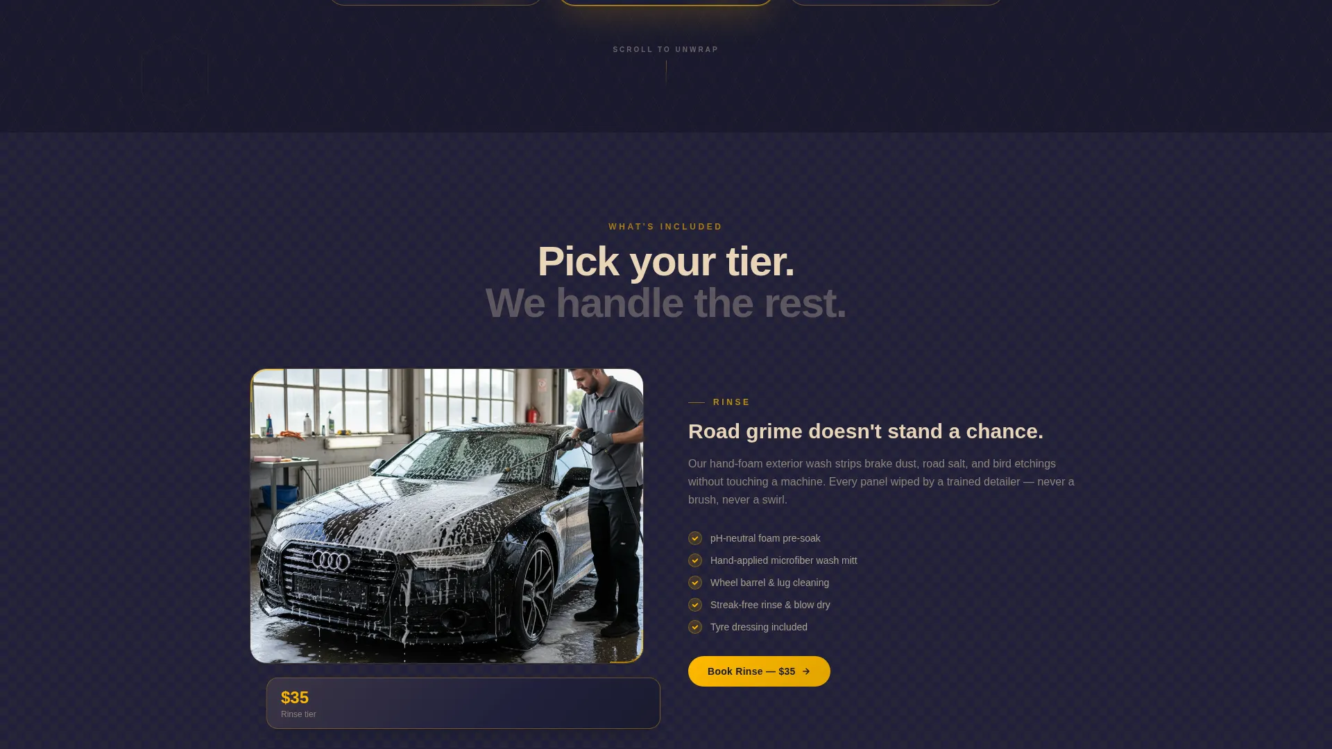 Mobile Car Wash Pop-Up Landing Page Template