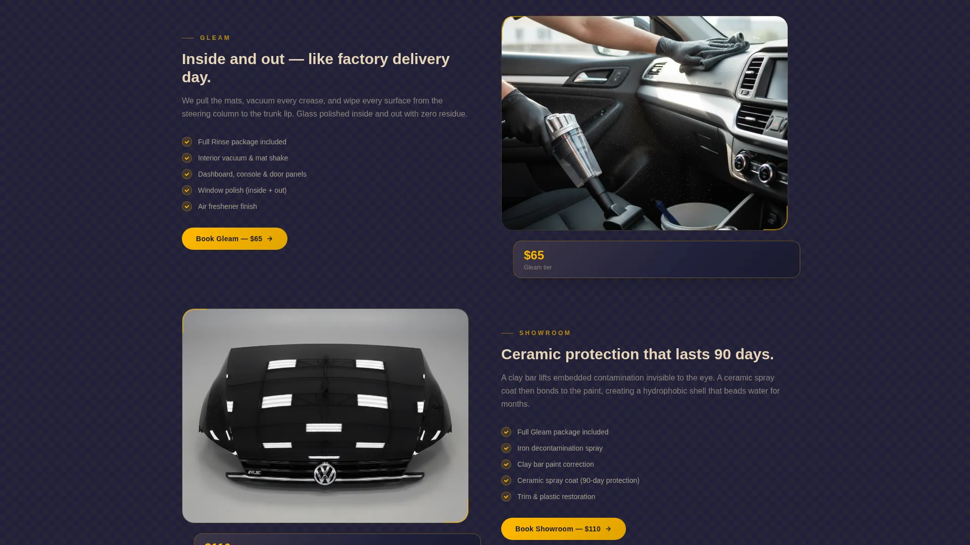 Mobile Car Wash Pop-Up Landing Page Template