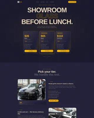 Mobile Car Wash Pop-Up Landing Page Template