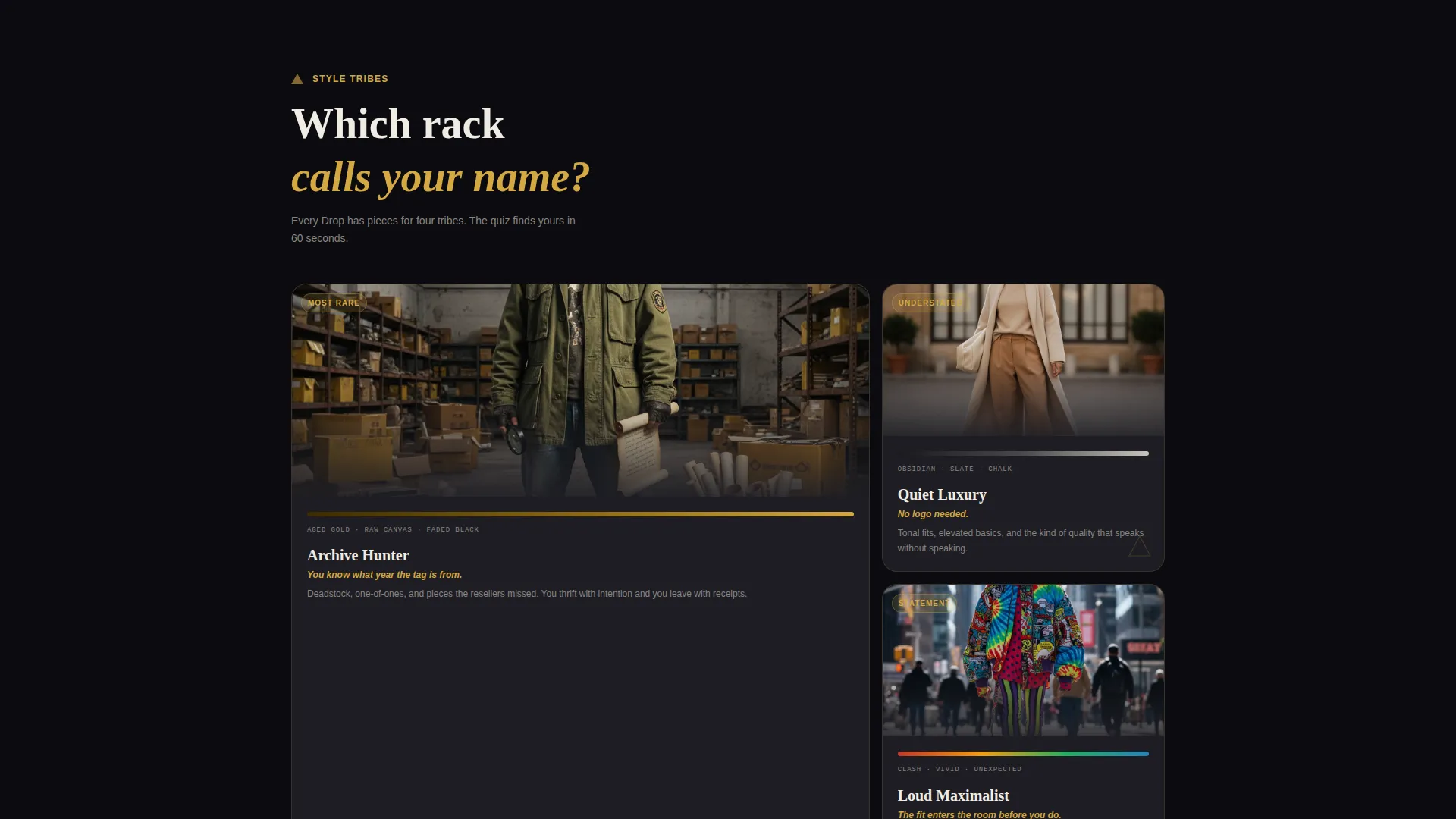Streetwear Pop-Up Bento Grid Landing Page Template