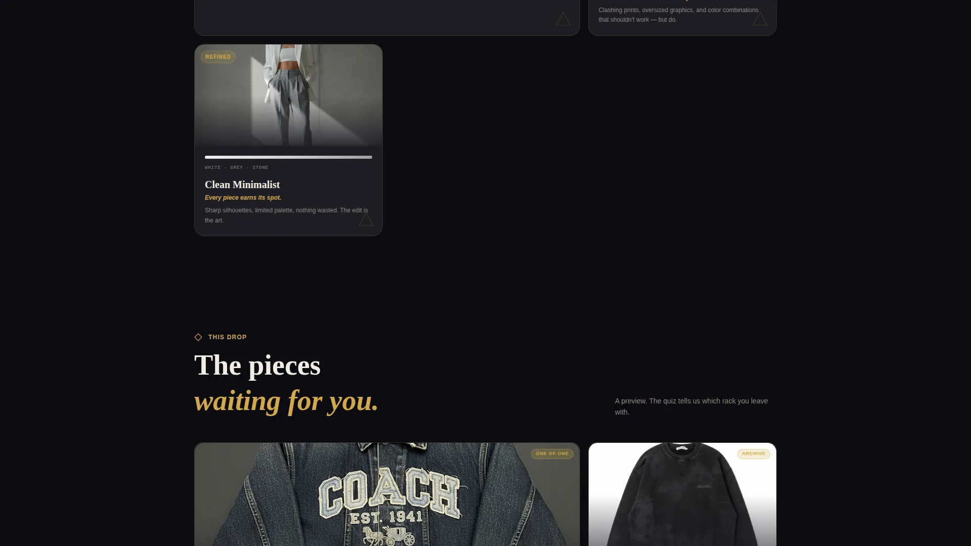 Streetwear Pop-Up Bento Grid Landing Page Template