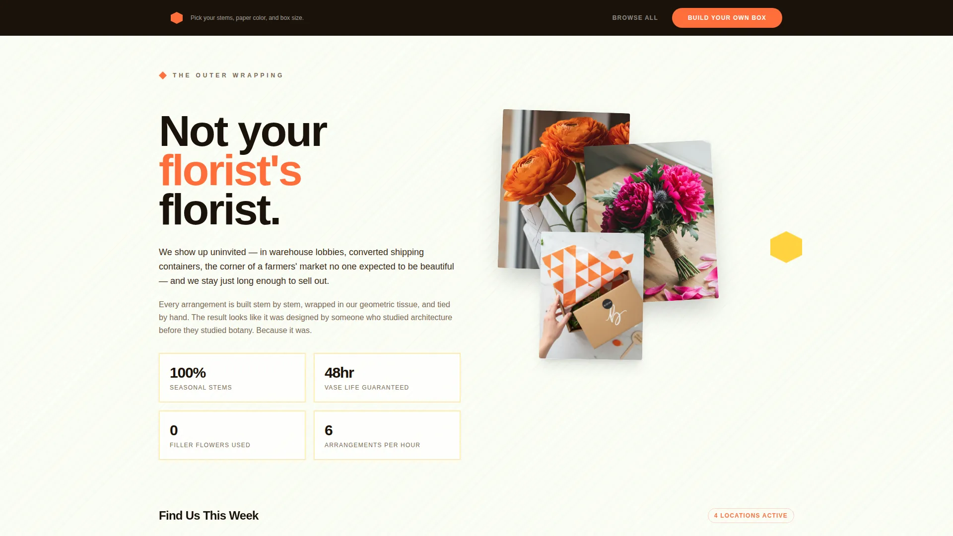 Vivid Florals Pop-Up Flower Shop Landing Page
