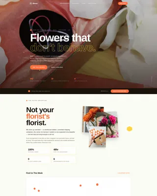Vivid Florals Pop-Up Flower Shop Landing Page