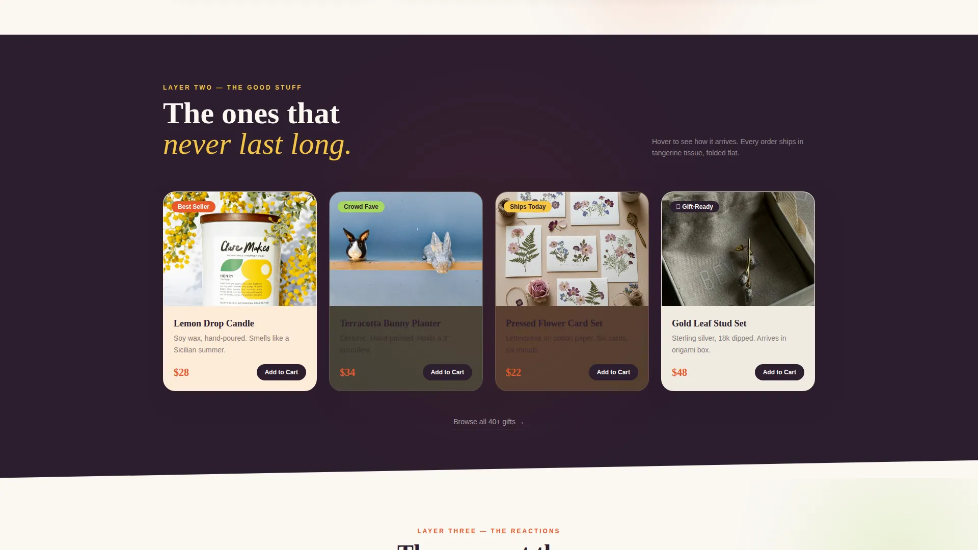 Playful Pop-Up Gift Shop Landing Page Template