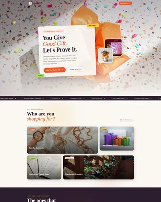 Playful Pop-Up Gift Shop Landing Page Template