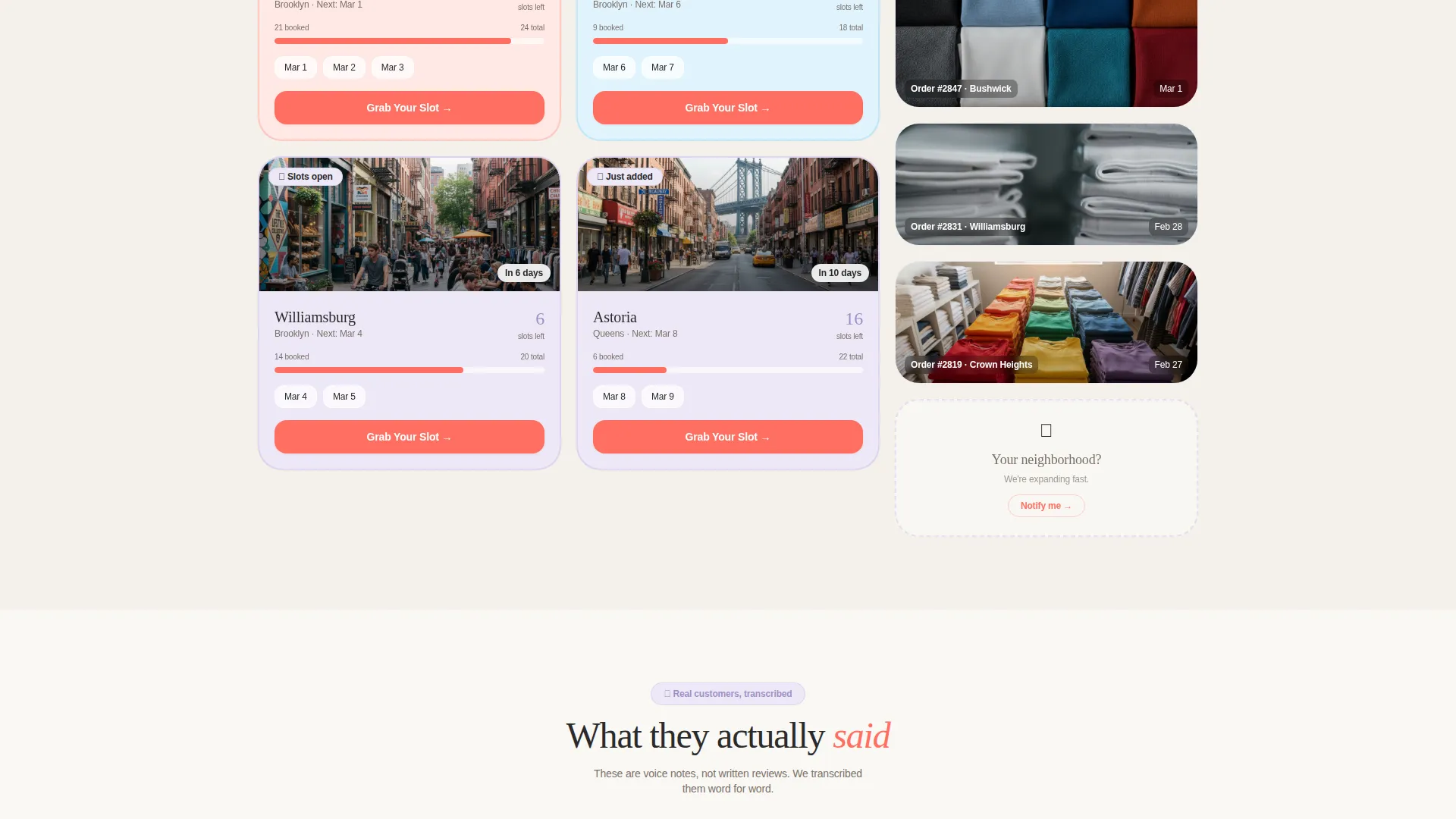 Playful Pop-Up Laundry Service Landing Page Template