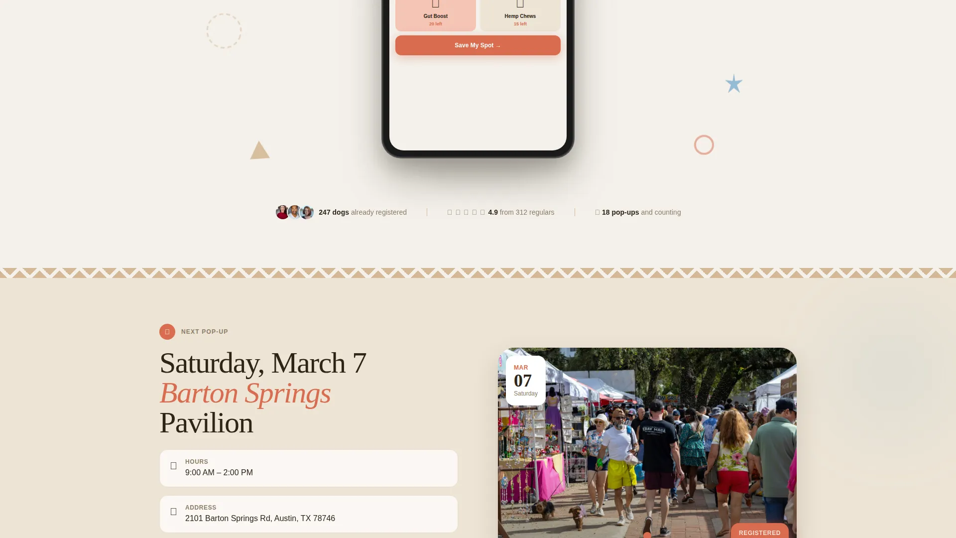 Playful Pop-Up Pet Shop Landing Page Template