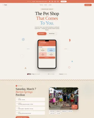 Playful Pop-Up Pet Shop Landing Page Template