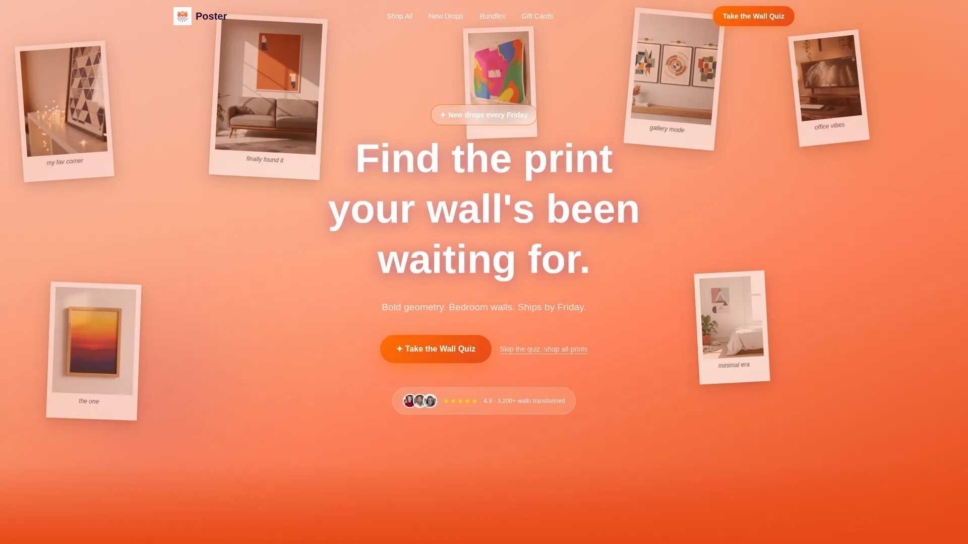 Art Prints Landing Page Template | Playful Geometric