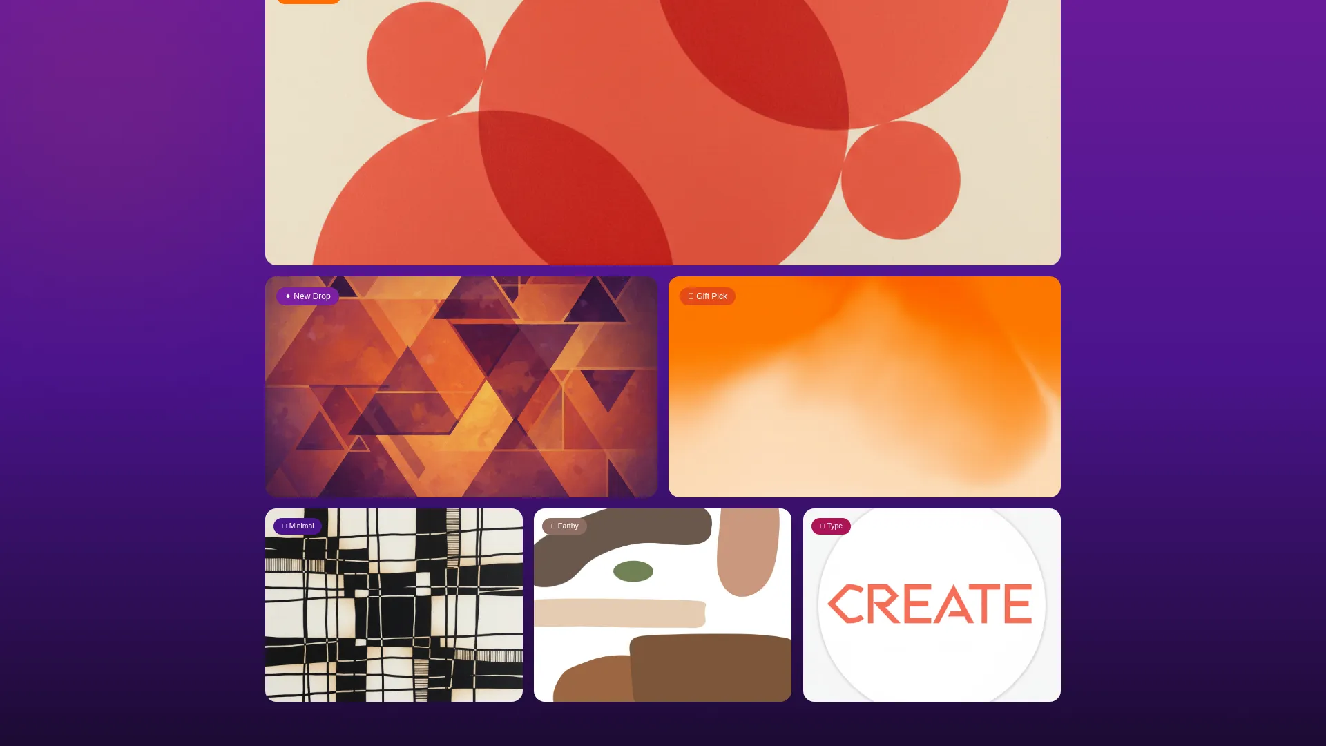 Art Prints Landing Page Template | Playful Geometric