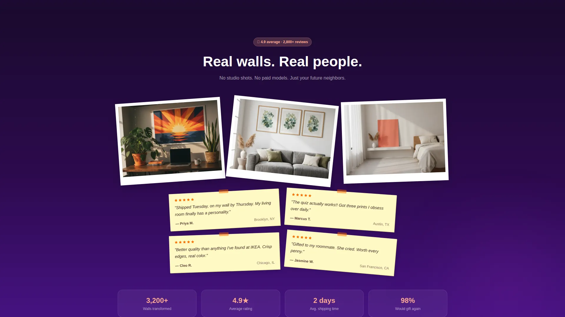Art Prints Landing Page Template | Playful Geometric