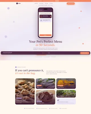 Premium Pet Nutrition Quiz Landing Page Template
