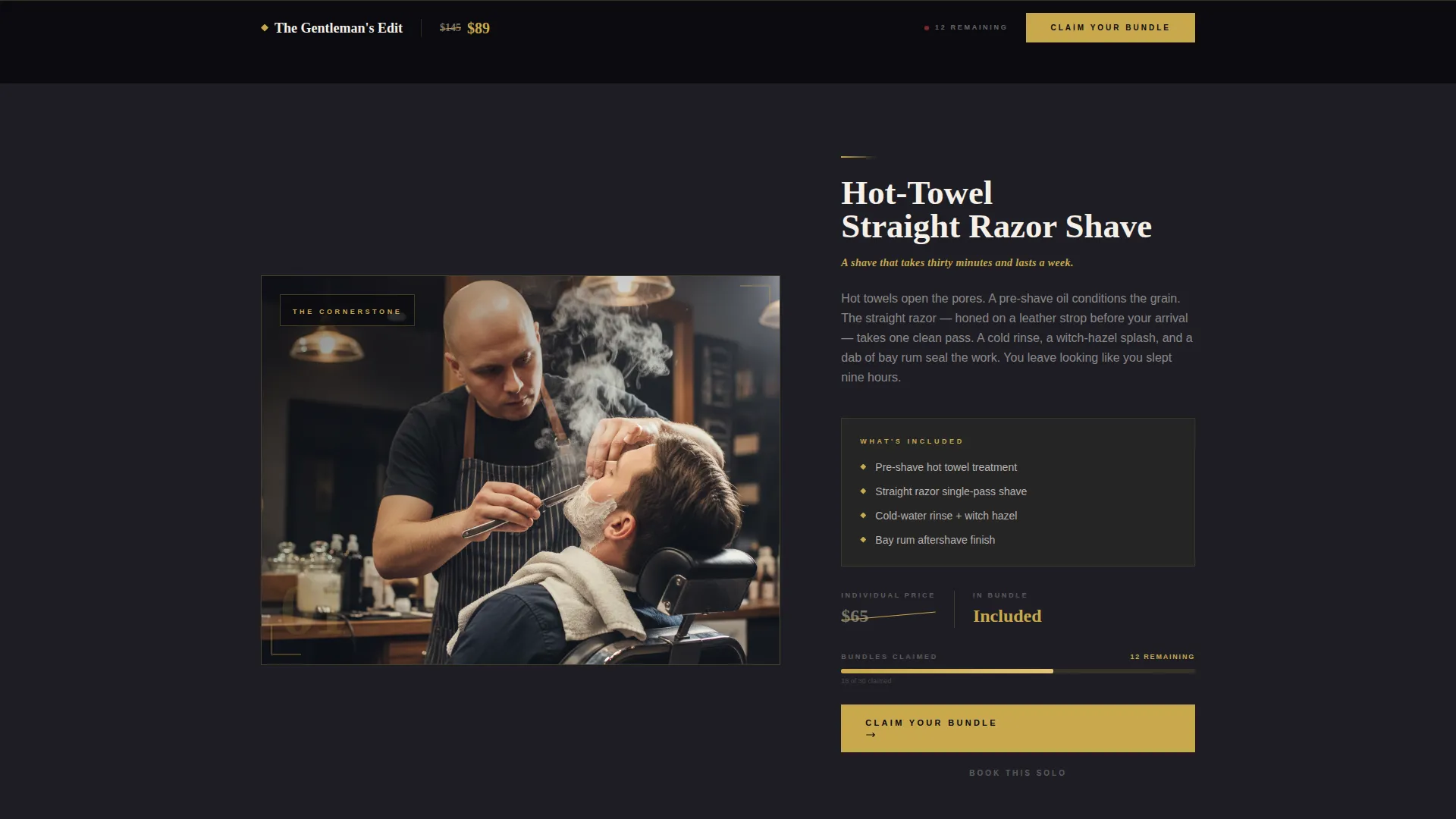 Luxurious Barbershop Landing Page Template