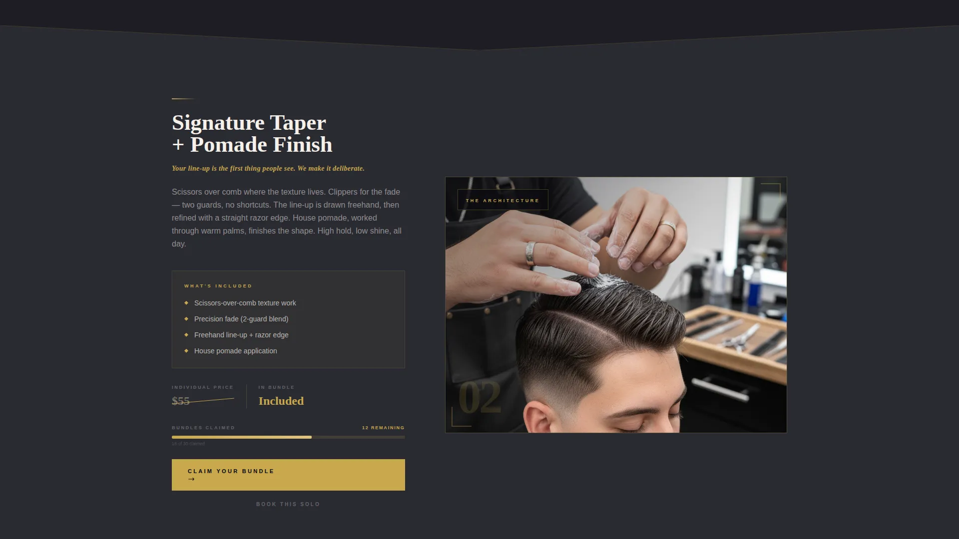 Luxurious Barbershop Landing Page Template