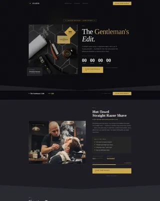 Luxurious Barbershop Landing Page Template